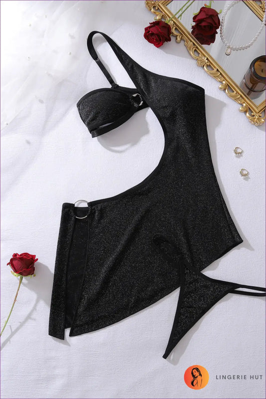 One-shoulder Cutout Mini Dress - Made for Date Night - s / Black - Dresses - Lingerie Hut - All Season • Backless