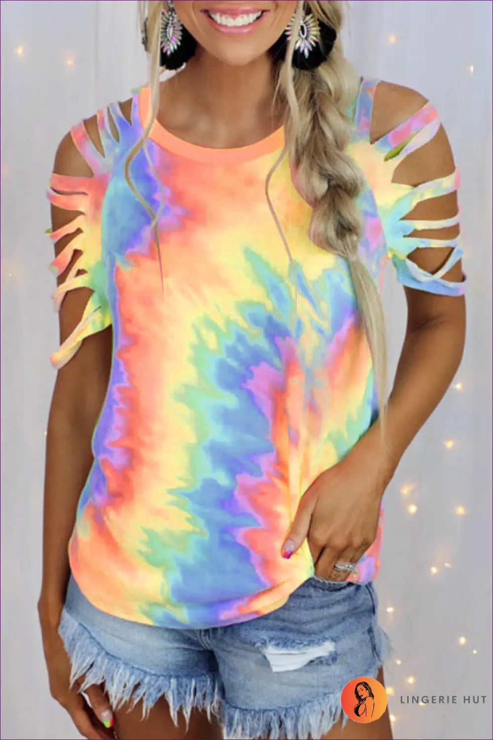 Off-shoulder Cutout Top - Effortless Summer Vibes - s / Multi-5 - Shirts & Tops - Lingerie Hut - Casual • Everyday