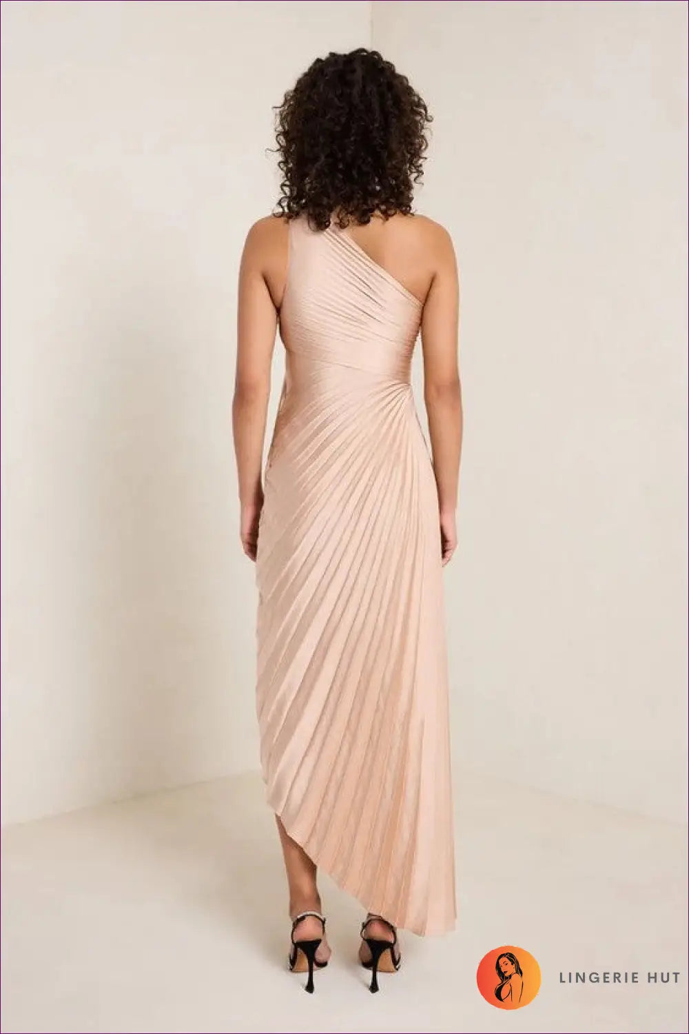 One-shoulder High-low Dress - Effortless Evening Glamour - Dresses - Lingerie Hut - A-line • All Season • Cutout