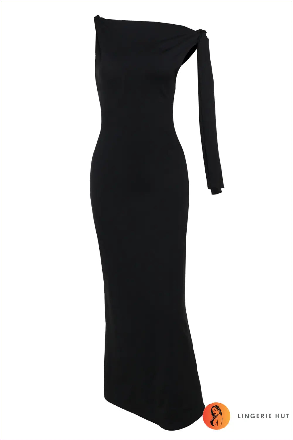 One Shoulder Lace-up Maxi Dress - Asymmetric Bodycon - Clubwear • just in • Lace - Freya