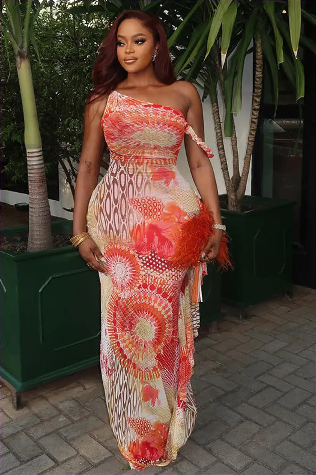 One Shoulder Maxi Dress - Summer Garden Party Ready