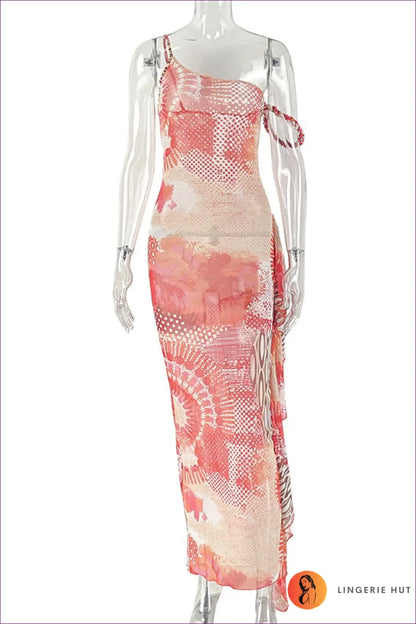 One Shoulder Maxi Dress - Summer Garden Party Ready - s / Red - Dresses - Lingerie Hut - Backless • Bodycon • Cutout