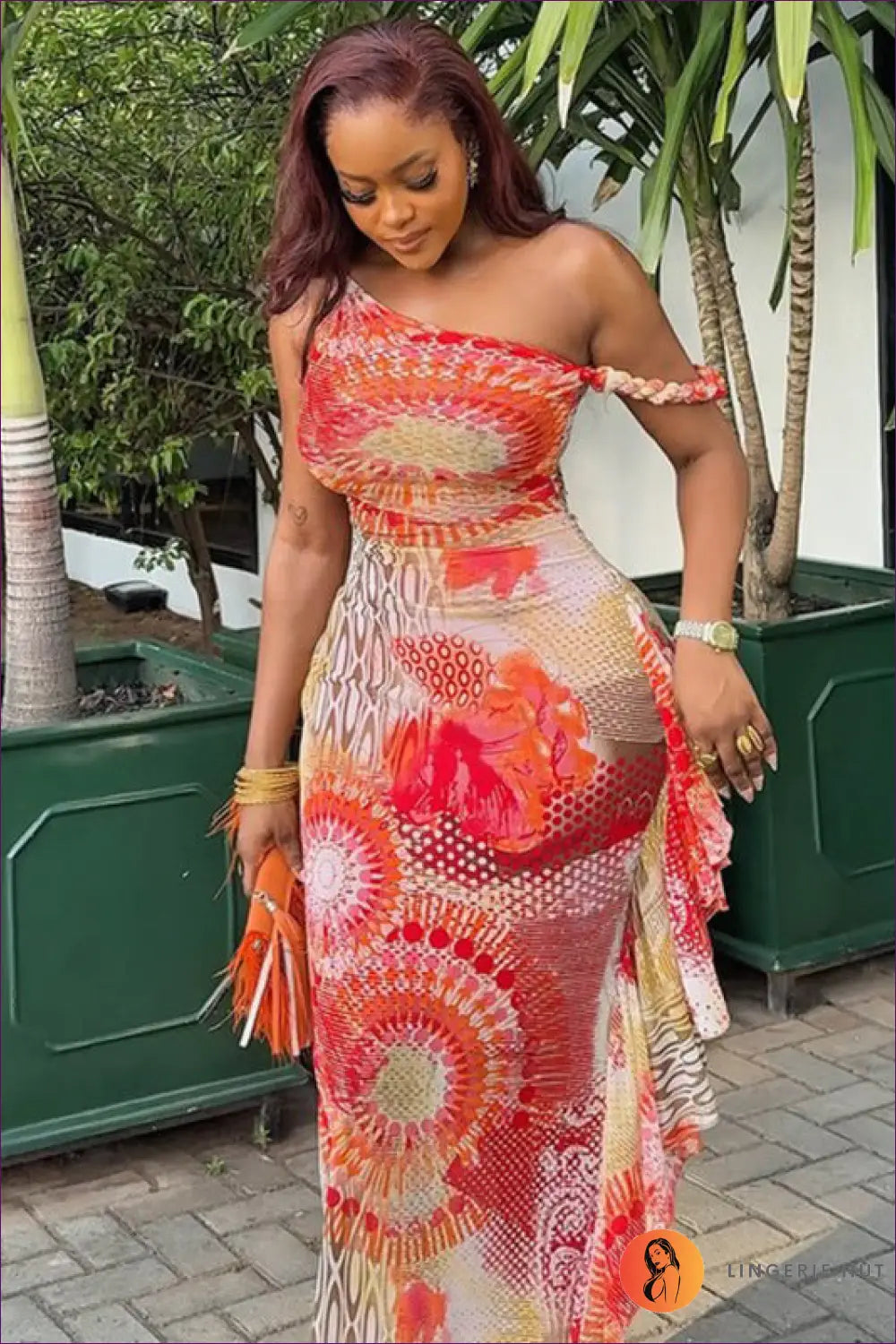 One Shoulder Maxi Dress - Summer Garden Party Ready - Dresses - Lingerie Hut - Backless • Bodycon • Cutout • Evening