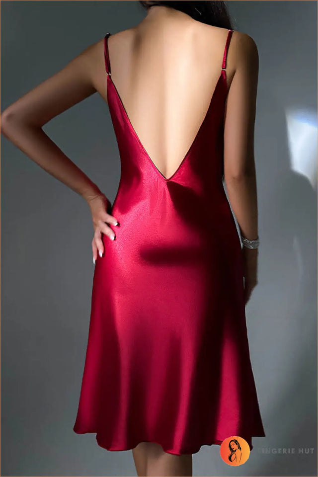 Silk Nightdress with Backless Split - Summer Evenings Sorted