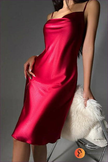 Silk Nightdress with Backless Split - Summer Evenings Sorted - Sleepwear & Loungewear - Lingerie Hut - Backless