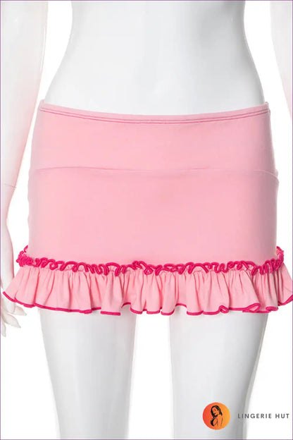 Skirt with Bow Print Detail - Playful Weekend Spirit for A-line, Casual, Everyday, Floral,