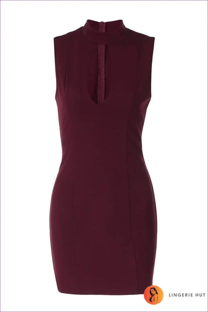 Sleek Cut-out Back Bodycon Dress for Night Outs - After-dark Edge Bodycon, Clubwear, Cutout, Evening Wear,