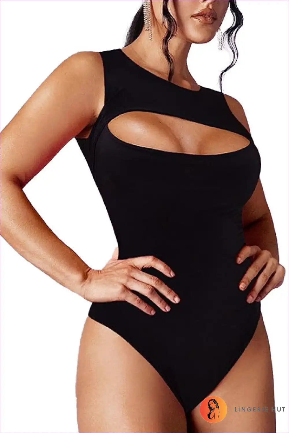 Elevate Your Style For Summer With The Sleek Silhouette Bodysuit - a Chic Solid Cutout Design