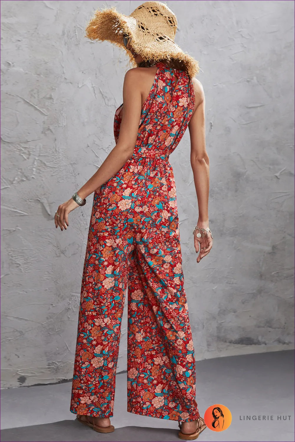 Elevate Your Summer Style With Our Sleek Summer Halter Sleeveless Jumpsuit. Chic, Comfortable, And Versatile,