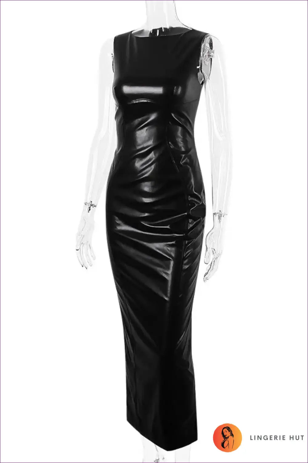 Sleeveless Leather Midi Dress with Princess Seams - Effortless Edge - just in • Lingerie - Hut
