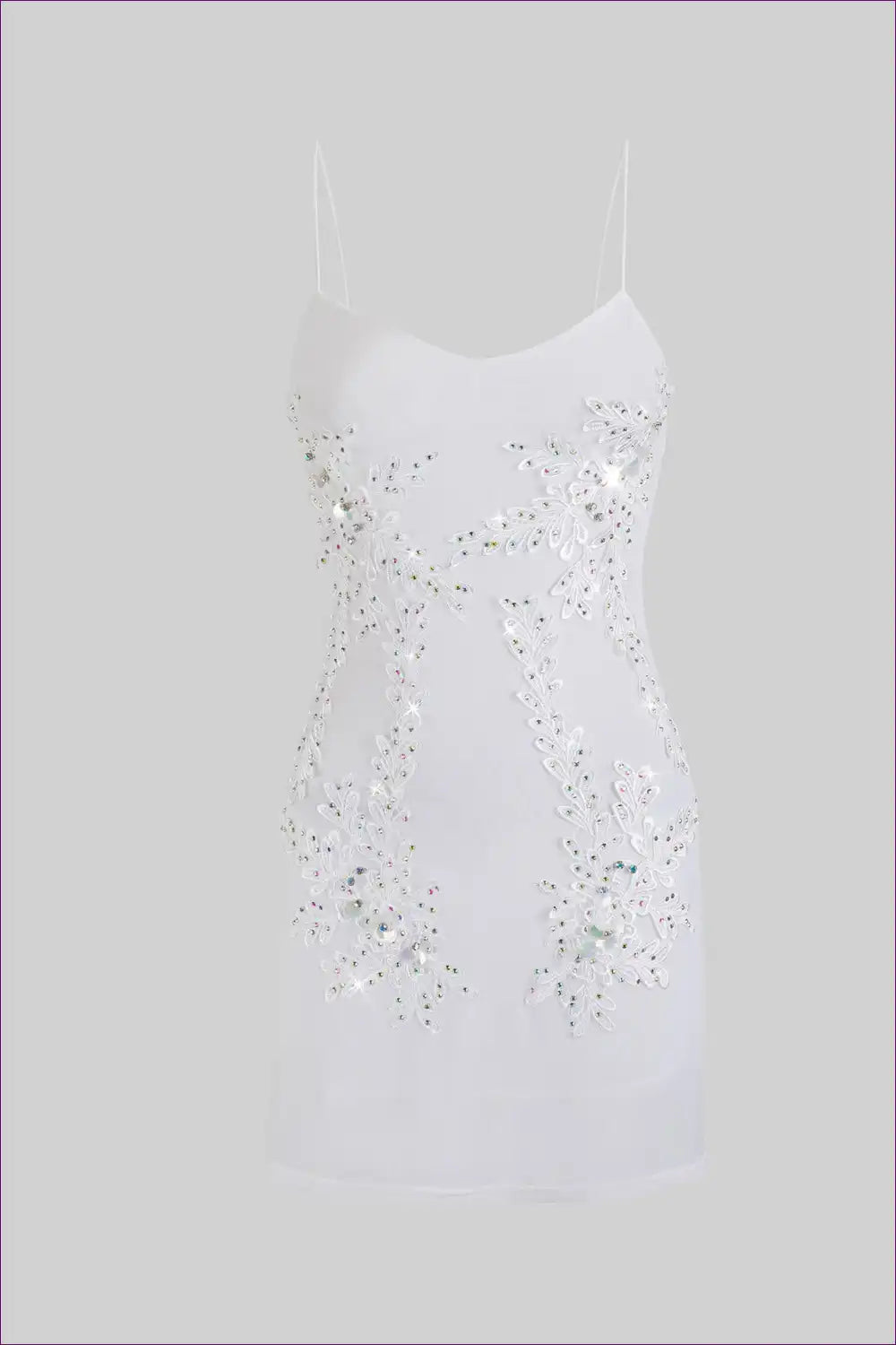 Slip Dress with Crystal Embellishment - Ethereal Romance Dresses Free Shipping 30 Day Hassle Returns