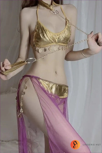 Soft Mesh Lingerie Set with Scalloped Lace Bra & Thong for Boudoir, Set, Everyday, just In, Lace