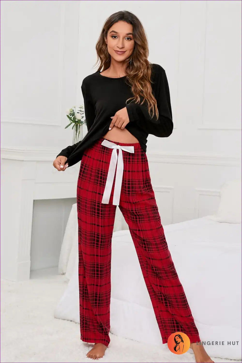 Experience The Perfect Blend Of Comfort And Style With Our Solid-colour Round-neck Pyjama Set. Designed For