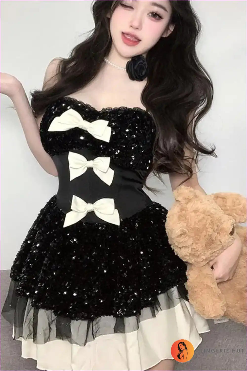 Spaghetti Strap Maid Dress with Flared Skirt - Dancing Queen for Casual, just In, Maid, Mini, Party