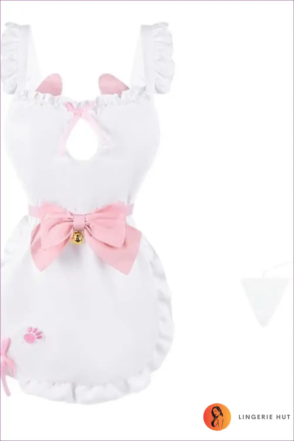 Spaghetti Strap Maid Lingerie Dress with Open Crotch Detail for Bodysuit, Costume, just In, Lingerie,