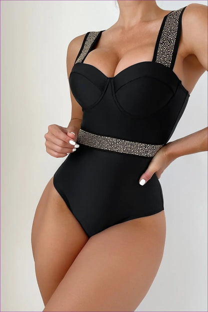 Sparkly Swimsuit with Rhinestones - Summer Evenings Sorted - Swimwear - Lingerie Hut - Beachwear • Boho • Casual