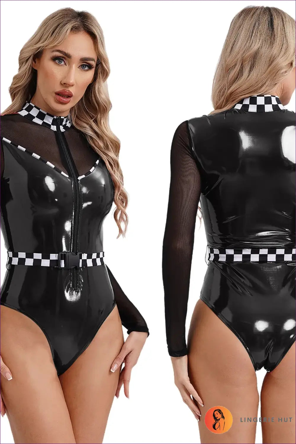 Speed Racer Costume Bodysuit - Fantasy Roleplay Ready - Black / s - Lingerie Hut - Clubwear • Cutout • Halloween