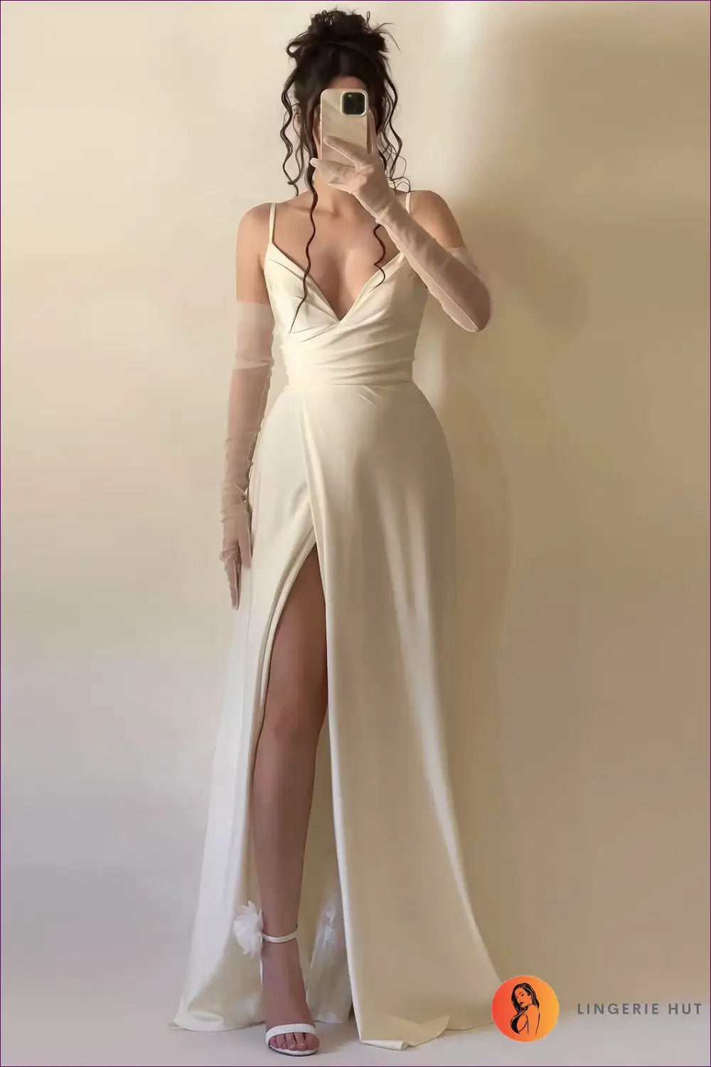 Split Dress with Fitted Waist - Sunlit Ease - s / Light Apricot - Casual • Cotton • Dresses • Everyday - Lingerie Hut