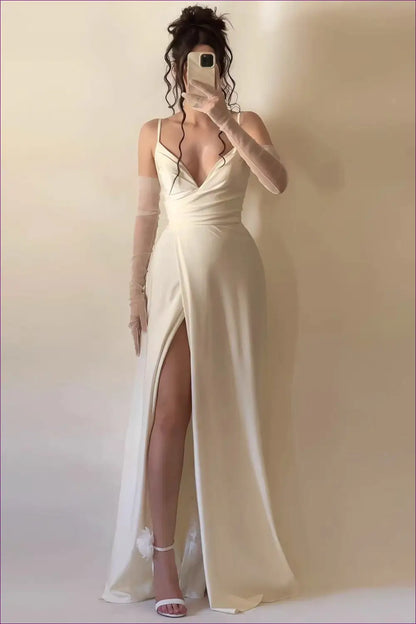 Split Dress with Fitted Waist - Sunlit Ease - Casual • Cotton • Dresses • Everyday - Lingerie Hut