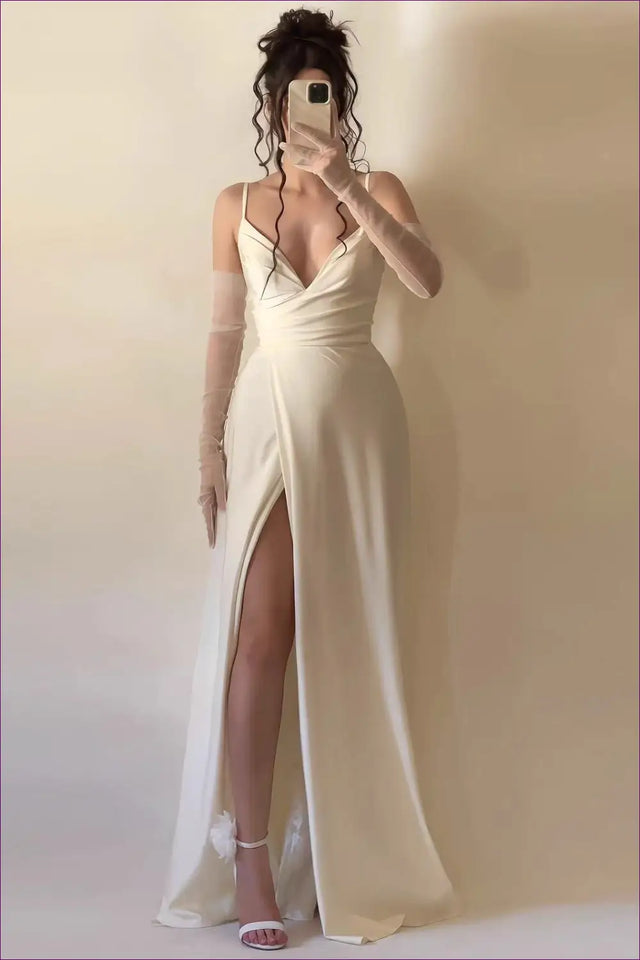 Split Dress with Fitted Waist - Sunlit Ease
