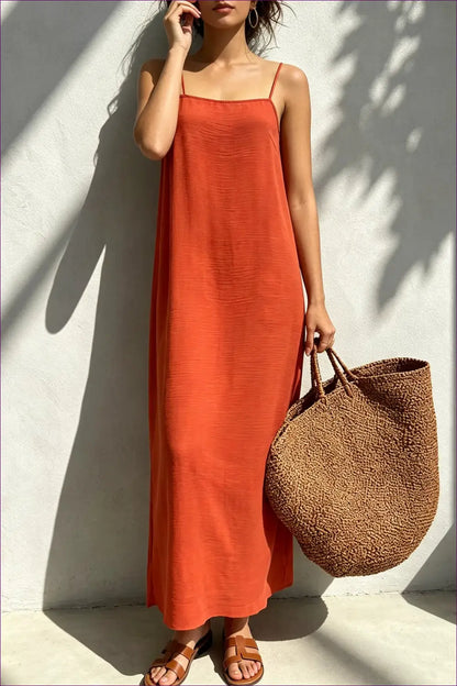 Split Dress with Hem - Sunlit Ease - Casual • Cotton • Dresses • Everyday - Lingerie Hut