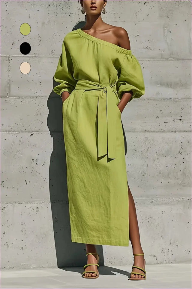 Split Dress with Side Pocket Detail - Sunlit Ease