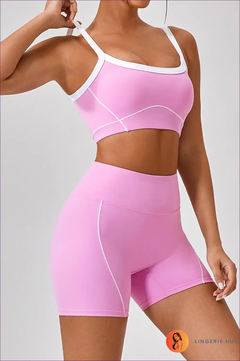 Sports Bra Set with Flare Trousers - Athletic Confidence for Activewear, All Season, Casual, co Ord, Crop