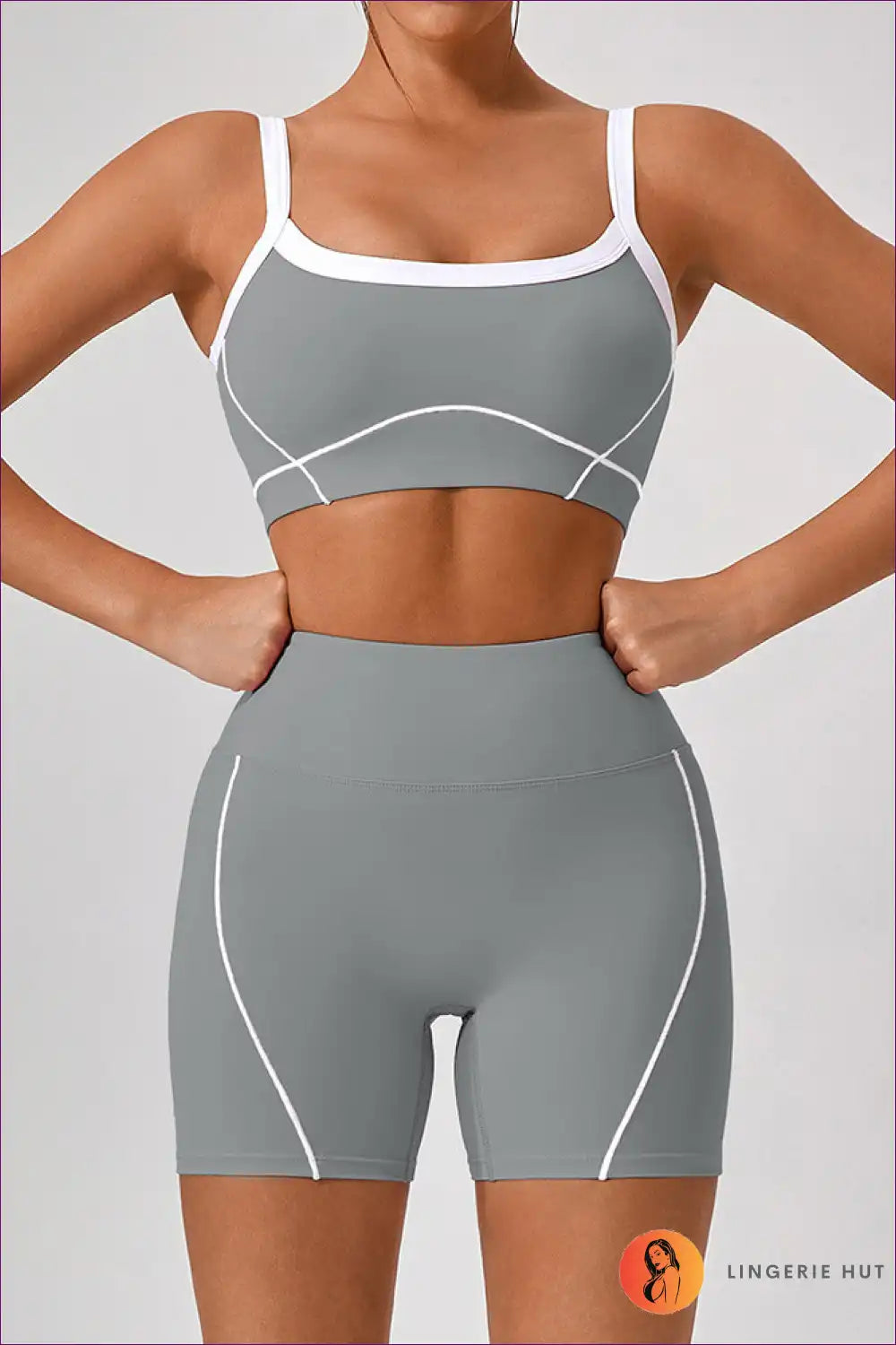 Sports Bra Set with Flare Trousers - Athletic Confidence for Activewear, All Season, Casual, co Ord, Crop