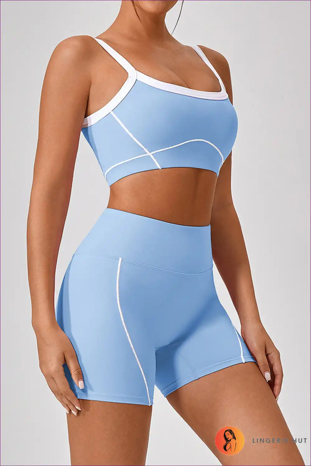 Sports Bra Set with Flare Trousers - Athletic Confidence for Activewear, All Season, Casual, co Ord, Crop