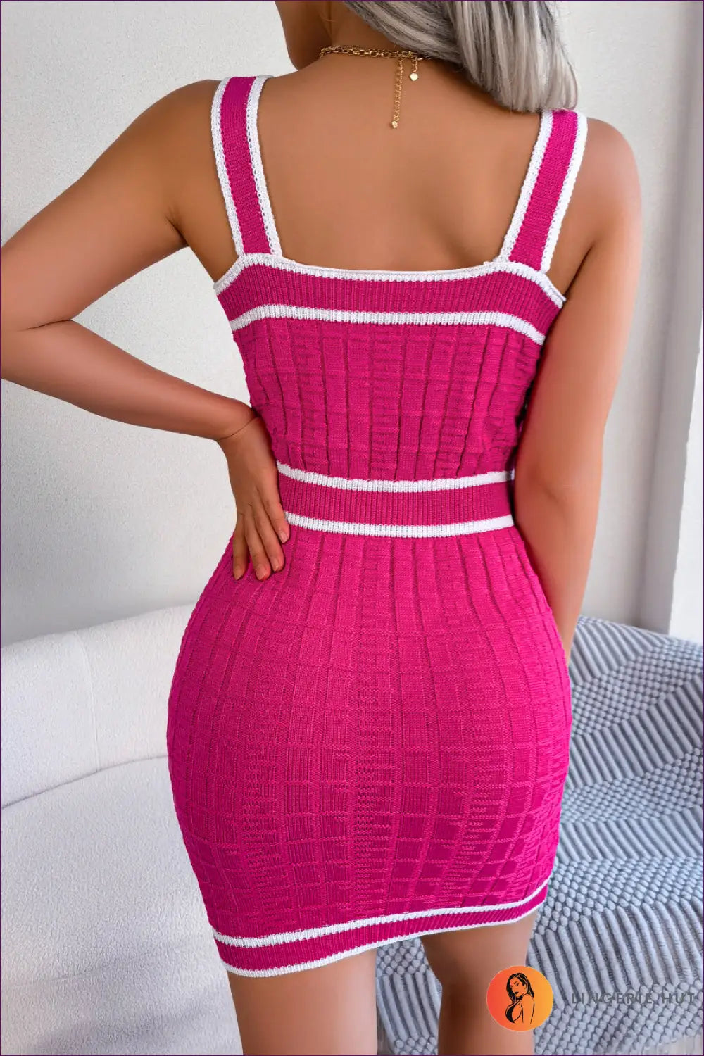 Square Neck Bodycon Mini Dress - Understated Glamour - Dresses - Lingerie Hut - Casual • Cutout • Everyday