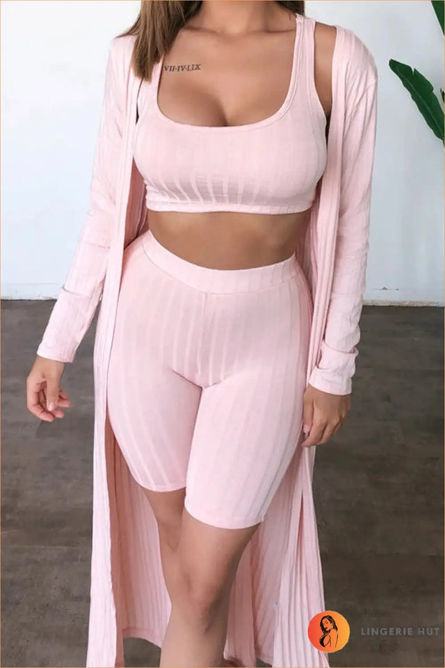 Square Neck Long Sleeve Co Ord Set - Effortless Elegance
