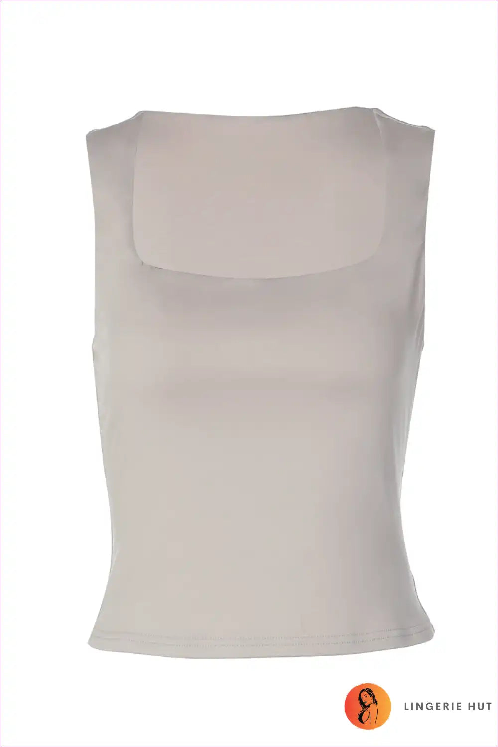 Square Neck Tank Top with Slim Fit - Everyday Modern Basic for Casual, Cotton, Crop, Everyday,