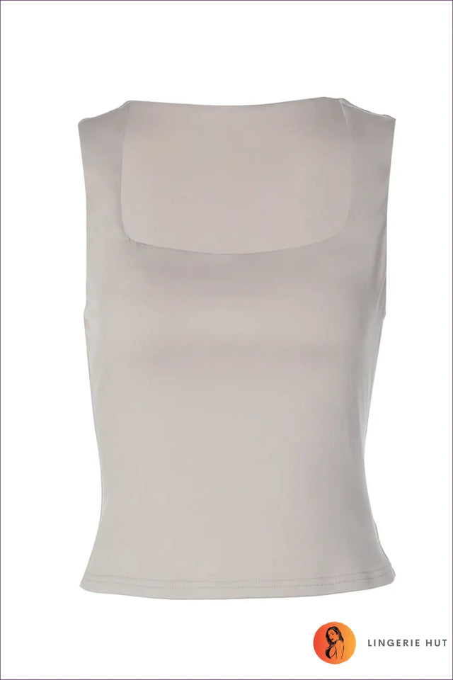 Square Neck Tank Top with Slim Fit - Everyday Modern Basic