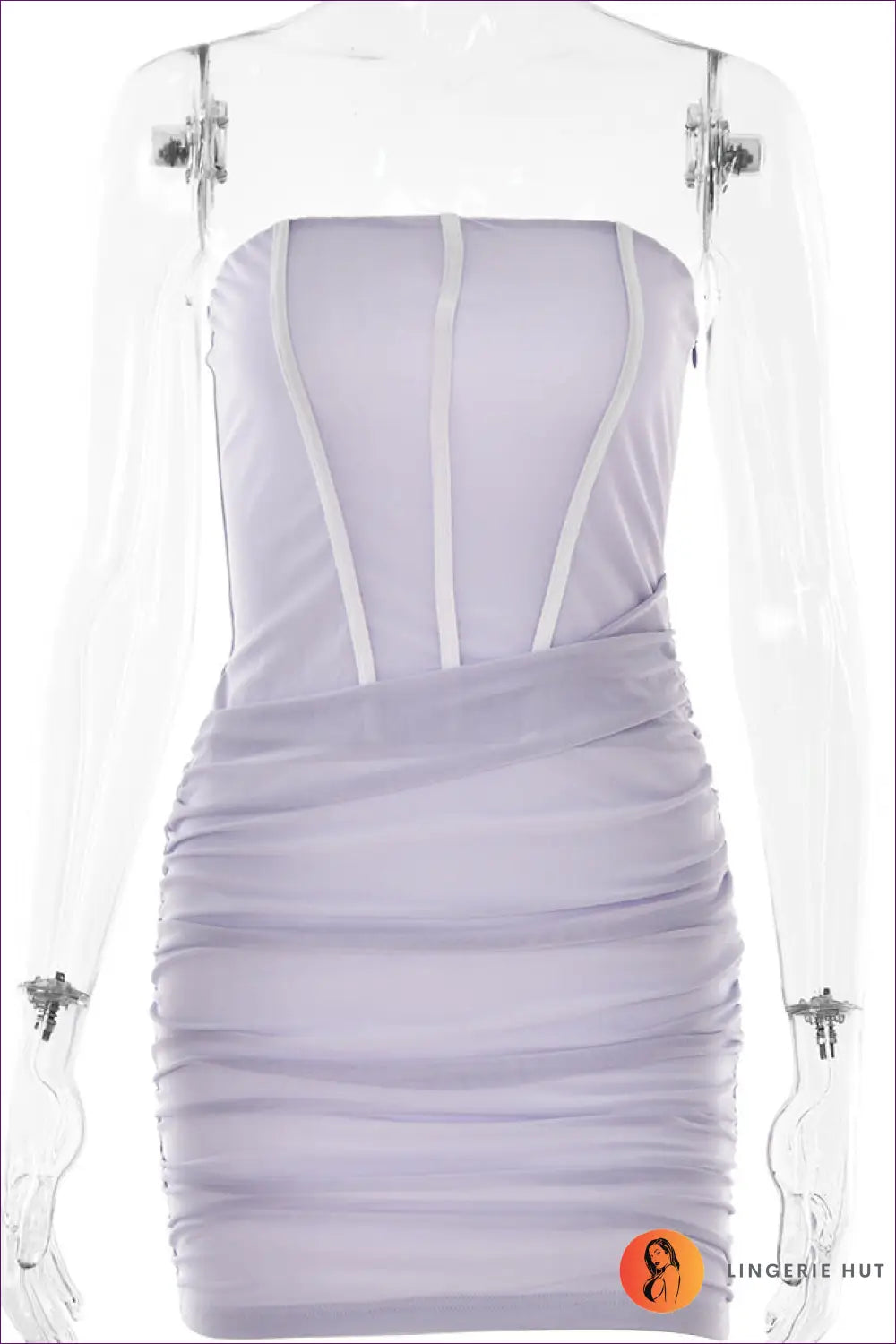 Strapless Bodycon Mini Dress - Made for Date Night - s / Purple - Dresses - Lingerie Hut - Clubwear • Cutout • Date