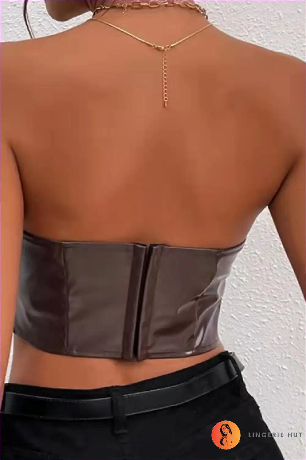 Strapless Faux Leather Bustier ?? Edgy & Chic for Autumn, Clubwear, Leather, Night Out, Sexy