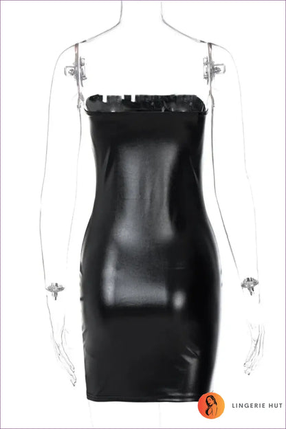 Strapless Leather Mini Dress with Tube Bodice - Bold and Backless - just in • Lingerie - Hut