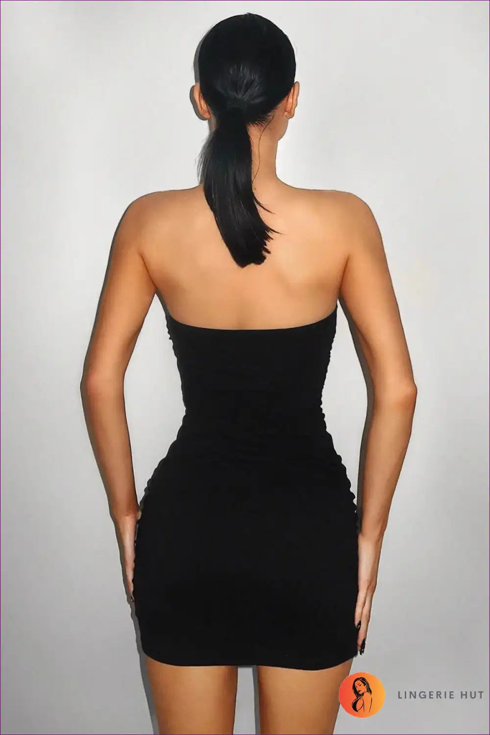 Strapless Mini Dress with Cutout Detail for Party Evenings Bodycon, Clubwear, Cutout, Date Night, Evening Wear