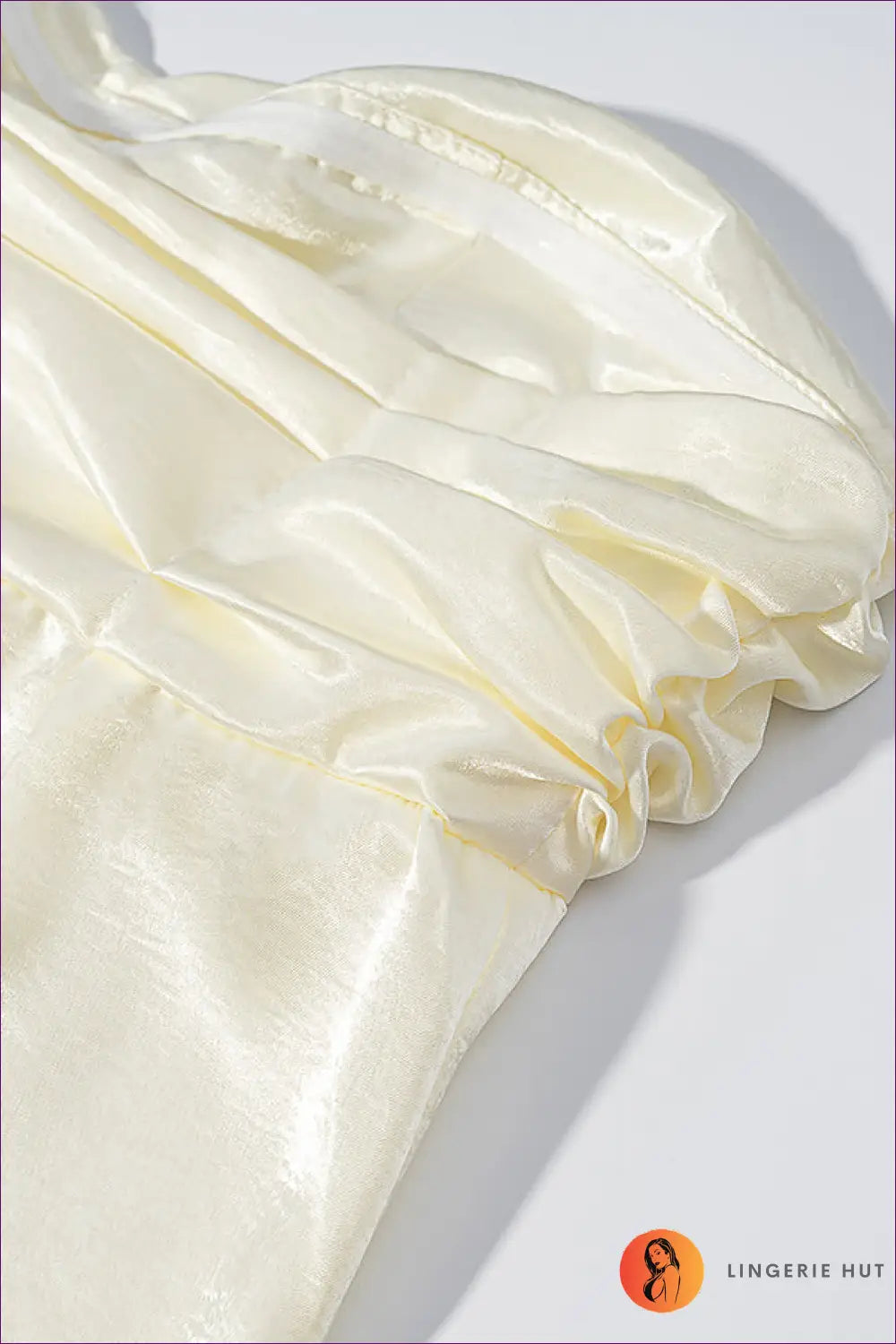 Strapless Satin Maxi Dress - Draped Ruffle Detail - Bodycon • Elegant • just in • Jiajia