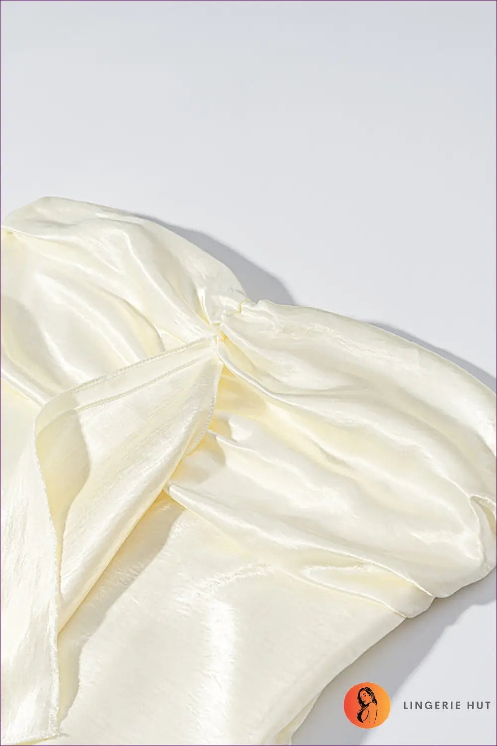 Strapless Satin Maxi Dress - Draped Ruffle Detail - Bodycon • Elegant • just in • Jiajia