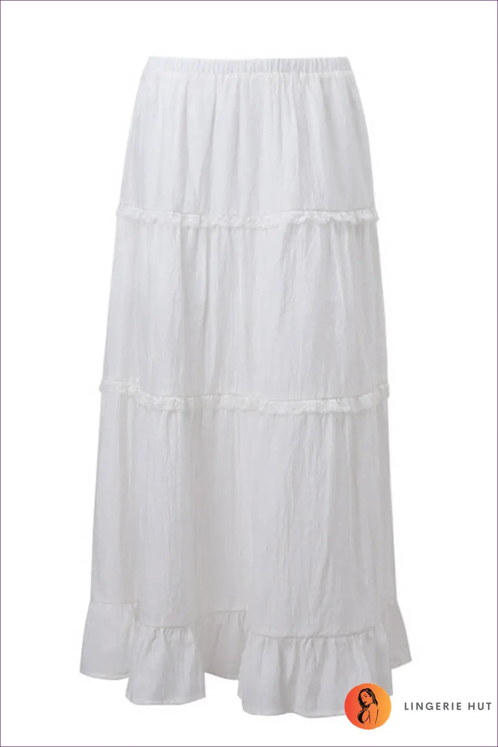 Strapless Set with Tiered Detail - Romantic Escape - s / White Skirt - co Ord - Lingerie Hut - Backless • Bridal