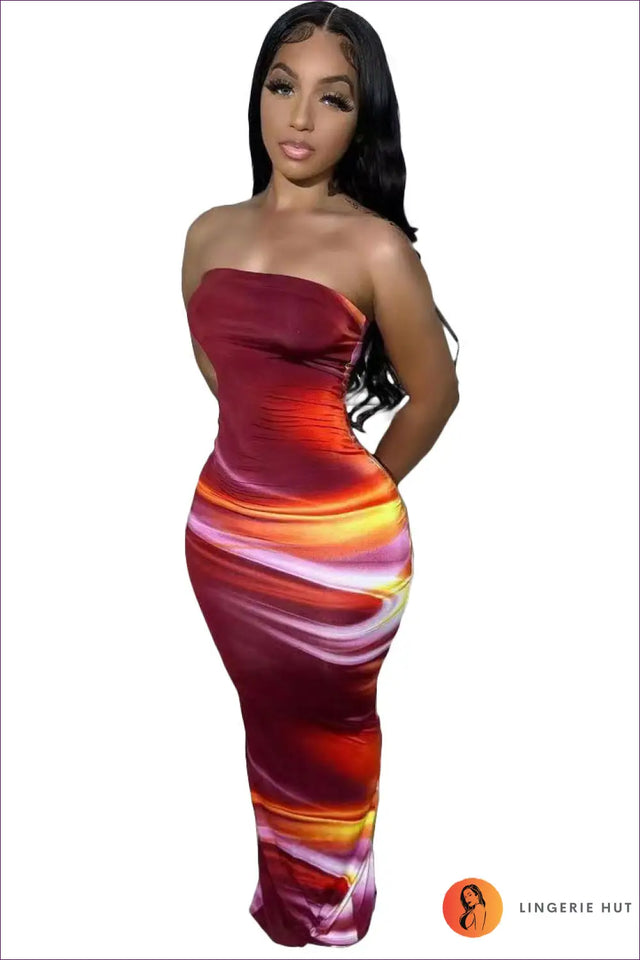 Strapless Split Maxi Dress - Summer Evenings Sorted