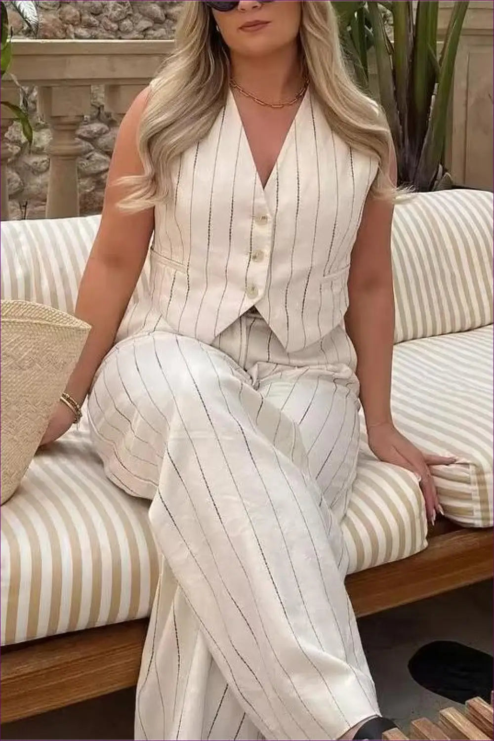 Striped Backless Vest Top - Effortless Autumn Layers - Clothing - Lingerie Hut - Autumn • Backless • Casual • Cutout