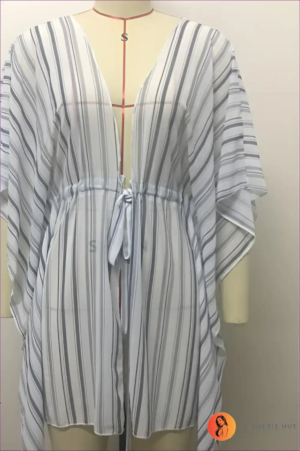 Striped Serenity Beach Cover-up - Boho Vacation Vibes