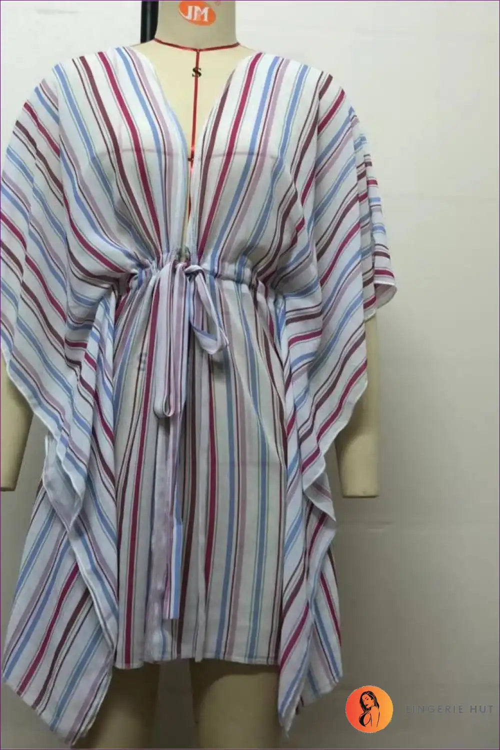 Striped Serenity Beach Cover-up - Boho Vacation Vibes