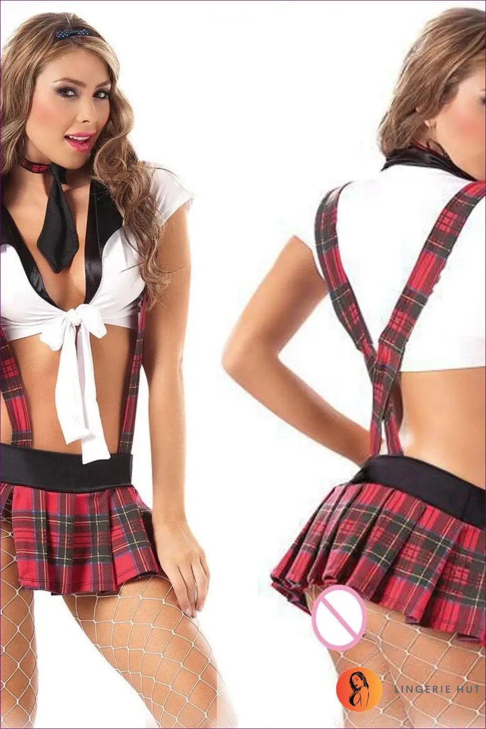 Student Costume Lingerie Set - Fantasy Roleplay Ready - Red1 / s - Outfit - Costumes - Hut - Cutout • Mesh • Night