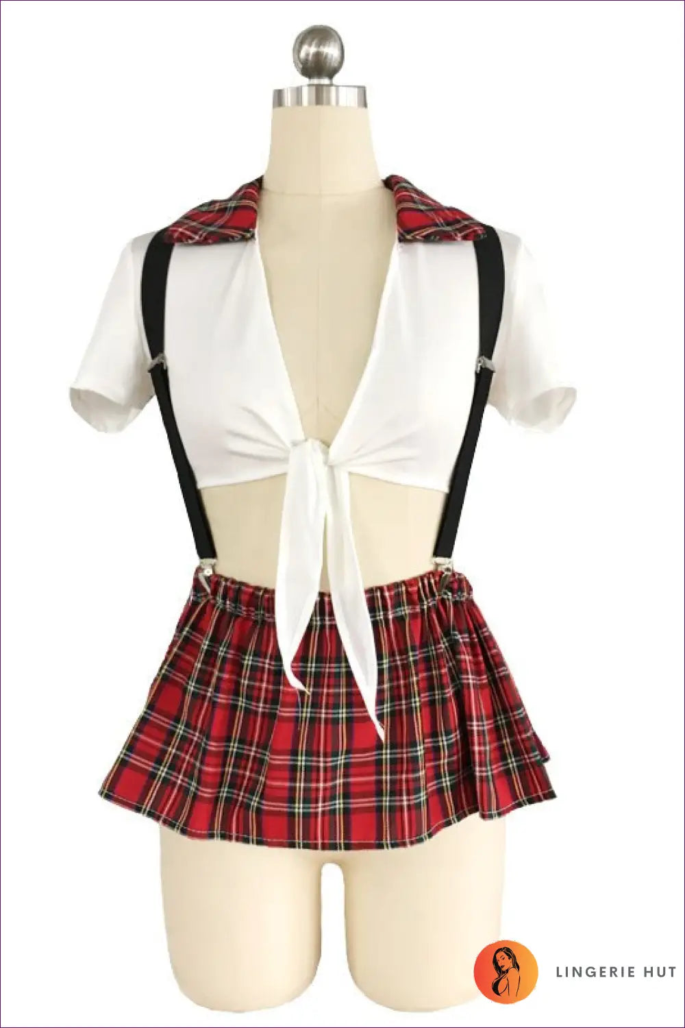 Student Costume Lingerie Set - Fantasy Roleplay Ready - Black / s - Outfit - Costumes - Hut - Cutout • Mesh • Night