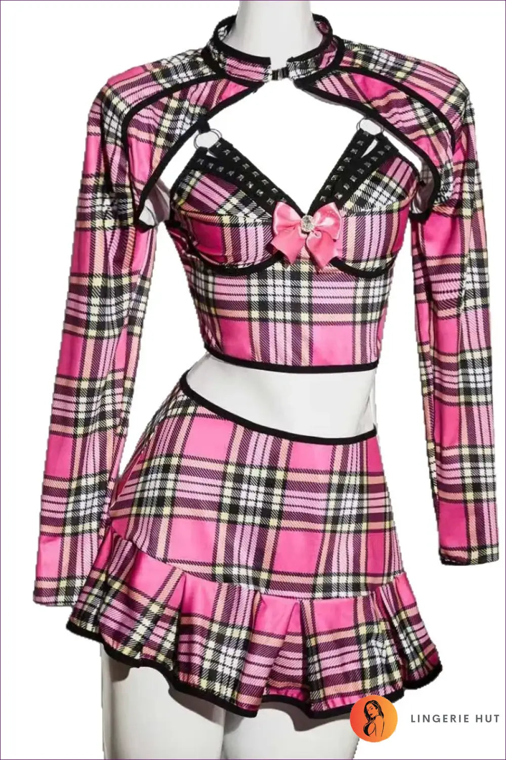 Student Schoolgirl Costume with Cutouts - Playful Confidence Edit - Outfit Set - Lingerie Hut - Clubwear • Crop