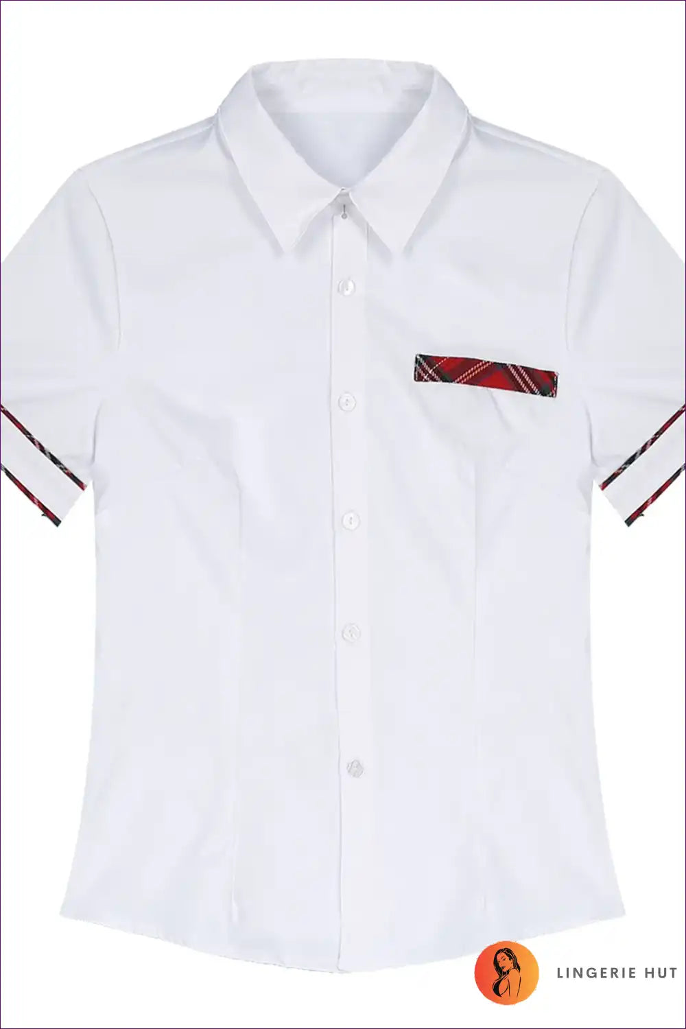 Student Uniform Costume with Pleated Skirt and Tie - Cheerful Icon for Boudoir, Costume, Everyday, just In,