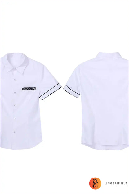 Student Uniform Costume with Pleated Skirt and Tie - Cheerful Icon for Boudoir, Costume, Everyday, just In,