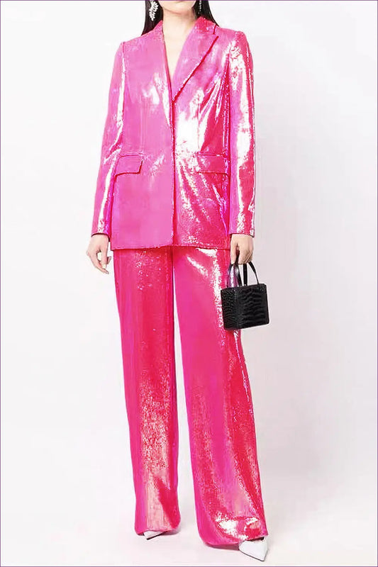 Suit Set with Sequin Details - Power Dressing Redefined - co Ord - Lingerie Hut - All Season • Evening Wear • Formal